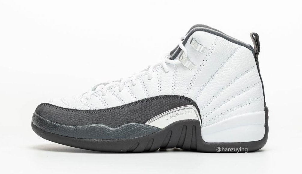 jordan 12 white grey on feet