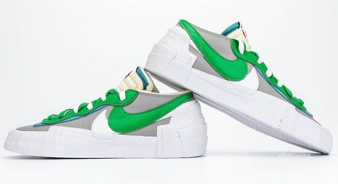 Sacai x Nike Blazer Low 'Classic Green' DD1877-001 Lateral