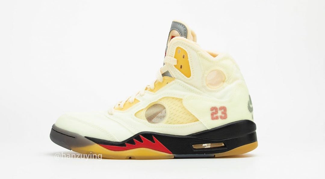 Off White X Air Jordan 5 Retro Sail Dh8565 100 Release Date Sole Collector