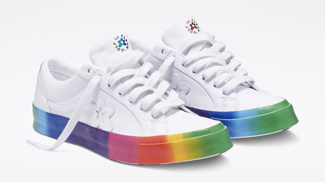 Tyler, the Creator Golf le Fleur Converse One Star Pride Release Date Pair