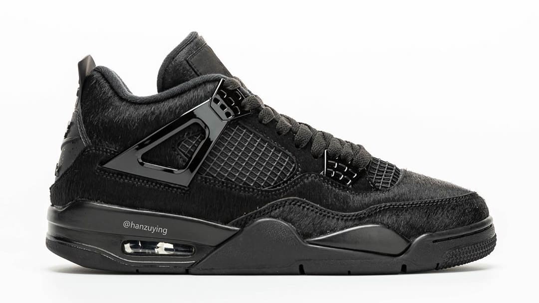 Air Jordan 4 Black Cat Pony Hair Release Date CK2925-001 Profile Right
