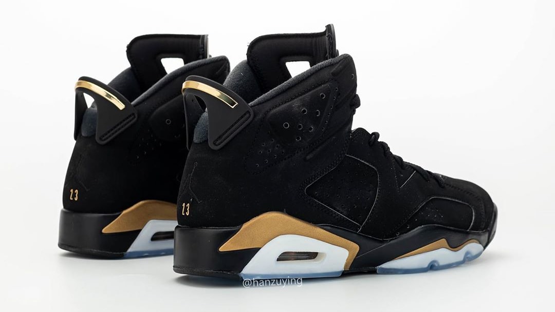 air jordan 6 gold and black