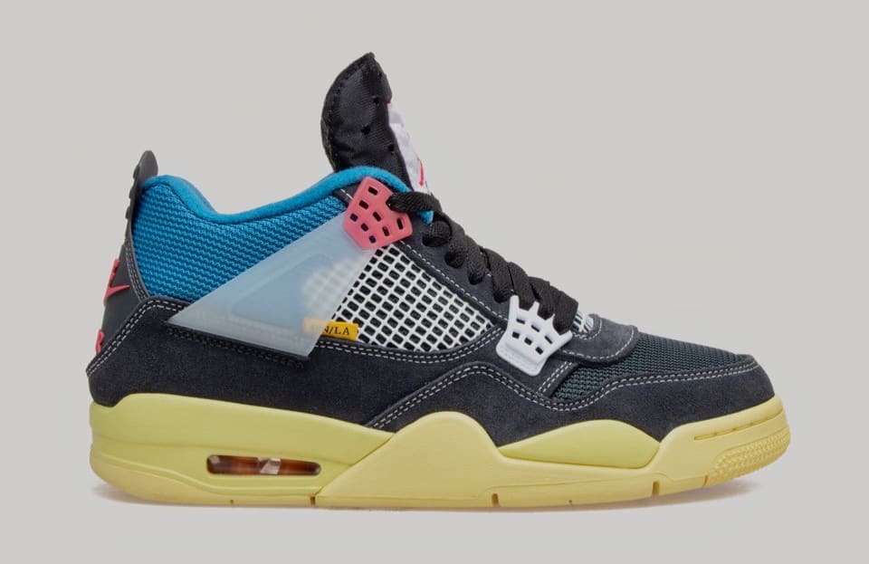 Union x Air Jordan 4 Retro 'Off Noir' DC9533-001 Lateral