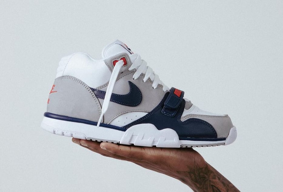 Nike Air Trainer 1 Mid White/Midnight Navy Lateral
