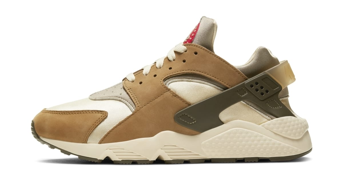 Stussy x Nike Air Huarache 'Desert Oak/Reed/Light Straw' DD1381-200 (Lateral)