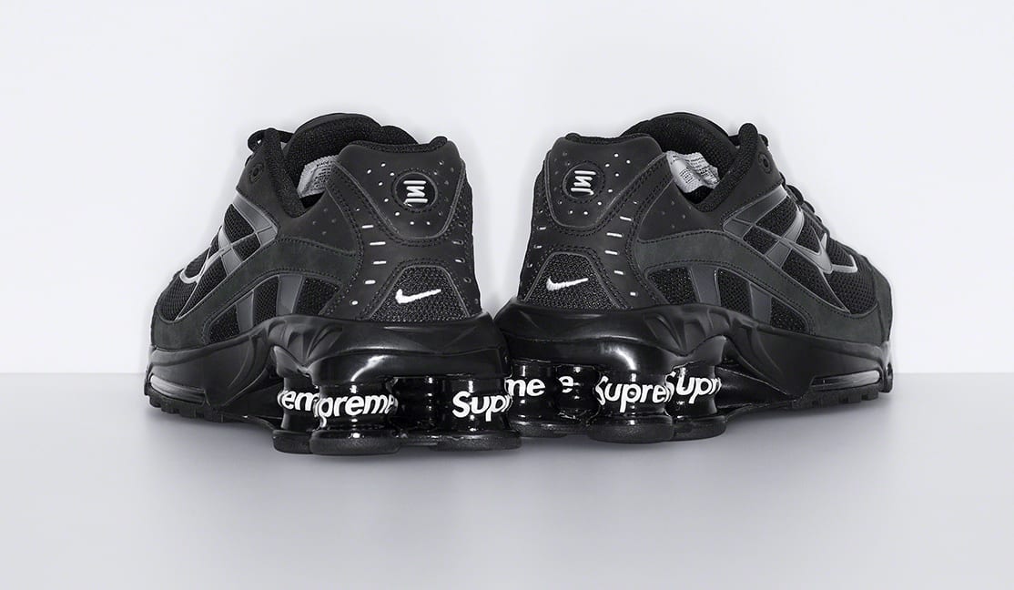 Supreme x Nike Shox Ride 2 'Black' Heel