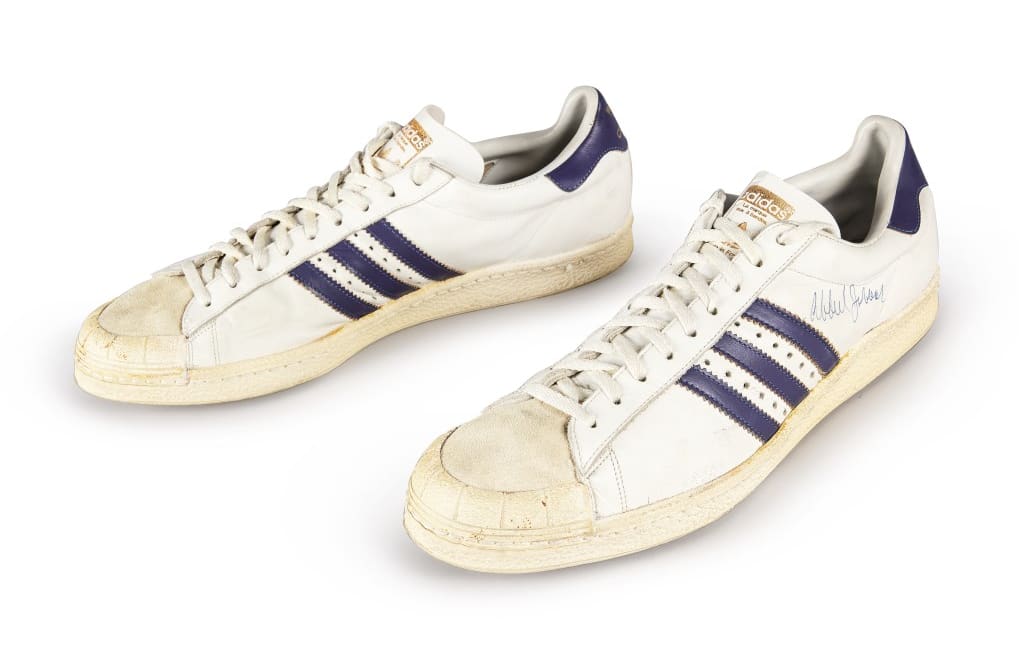 Adidas Kareem Abdul-Jabbar Game-Worn Sneakers Sotheby's