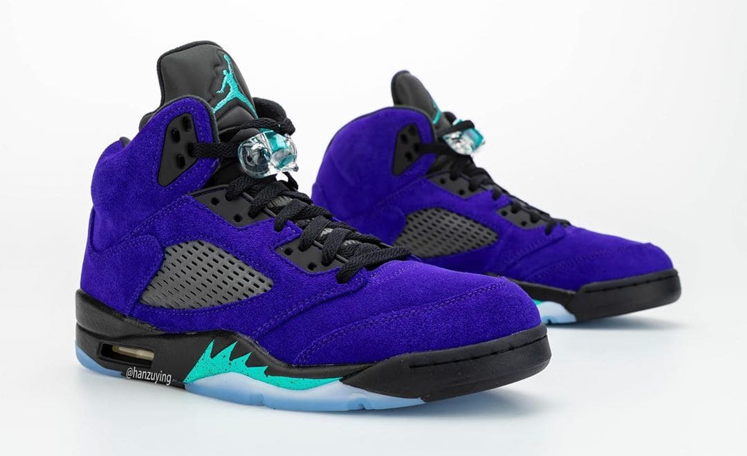 Air Jordan 5 'Alternate Grape' Grape Ice/BlackClearNew Emerald 136027