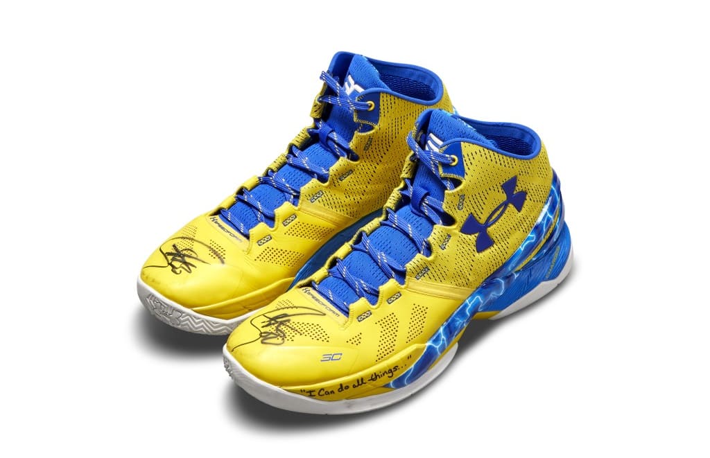 Under Armour Curry 2 Game Worn Sneakers Sotheby's