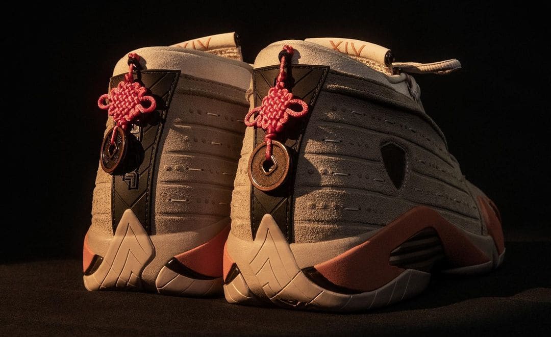 Clot x Air Jordan 14 Retro Low DC9857-200 Heel