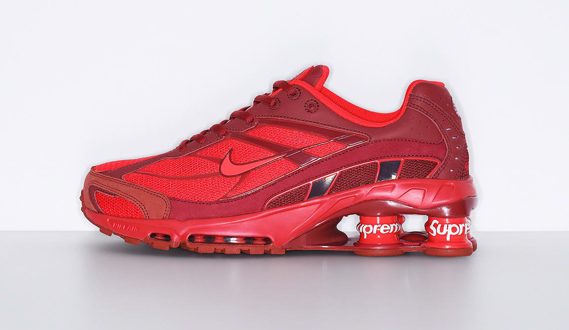 Supreme x Nike Shox Ride 2 'Red' Lateral