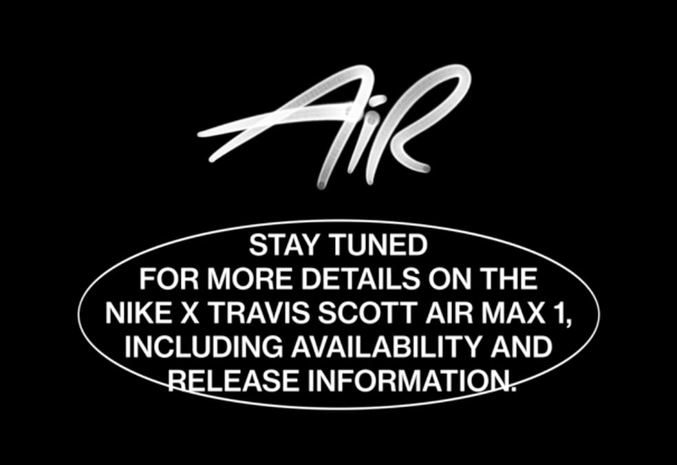 Travis Scott x Nike Air Max 1 Release Details