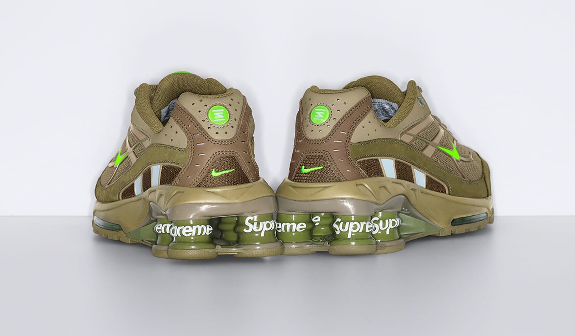 Supreme x Nike Shox Ride 2 'Green' Heel