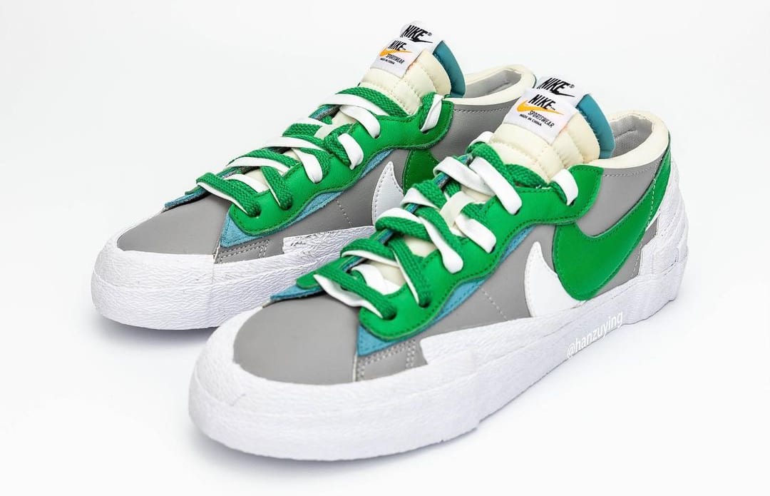 Sacai x Nike Blazer Low 'Classic Green' 'Magma Orange' Release Date