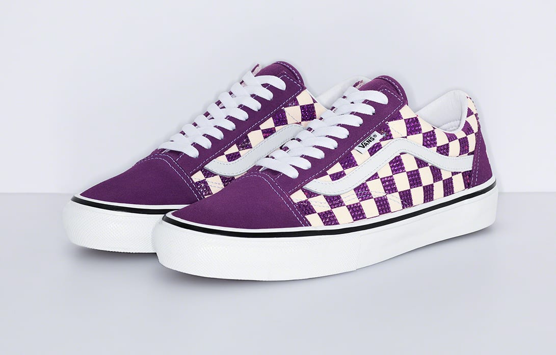 Vans old skool checkerboard purple cheap