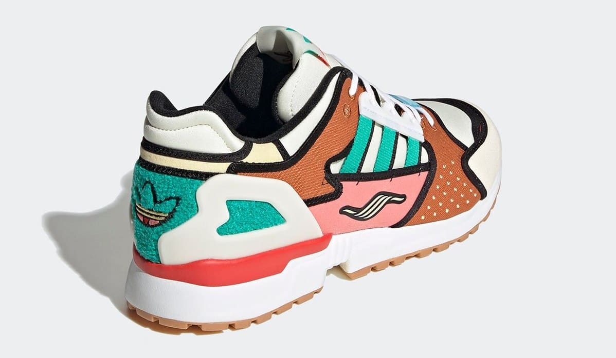 The Simpsons x Adidas ZX 10000 'Krusty Burger' H05783 Heel