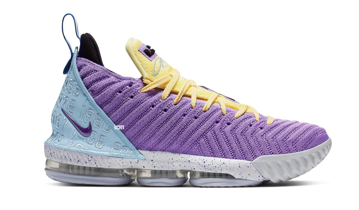 nike lebron 16 purple and gold