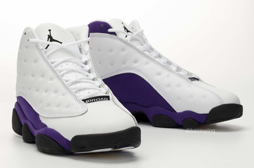 Retro 13 white and purple
