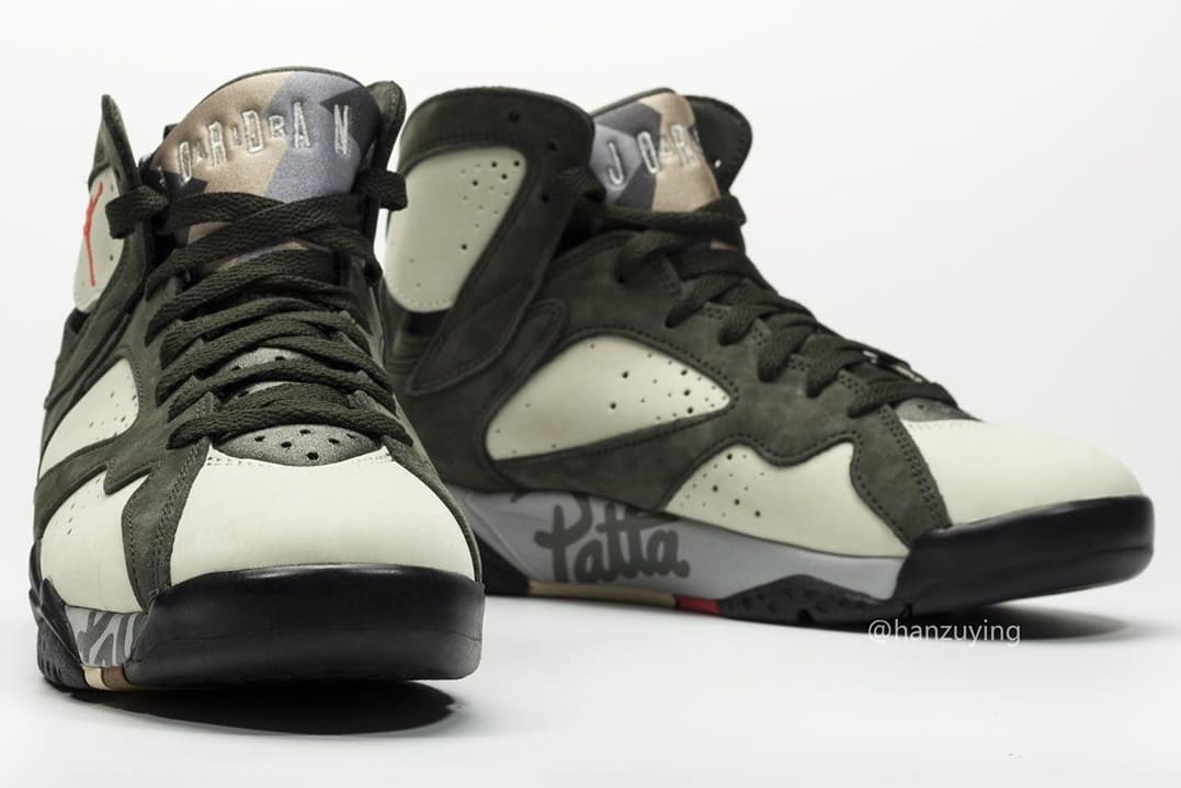 Patta x Air Jordan 7 AT3375-100 (Toe)