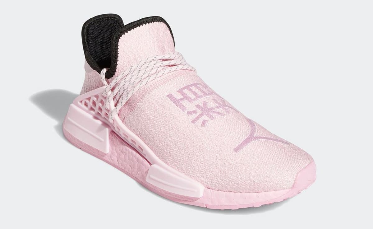 pink human race shoes