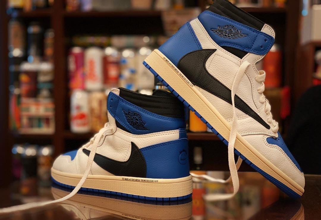 Fragment x Travis Scott x Air Jordan 1 High Sample Lateral