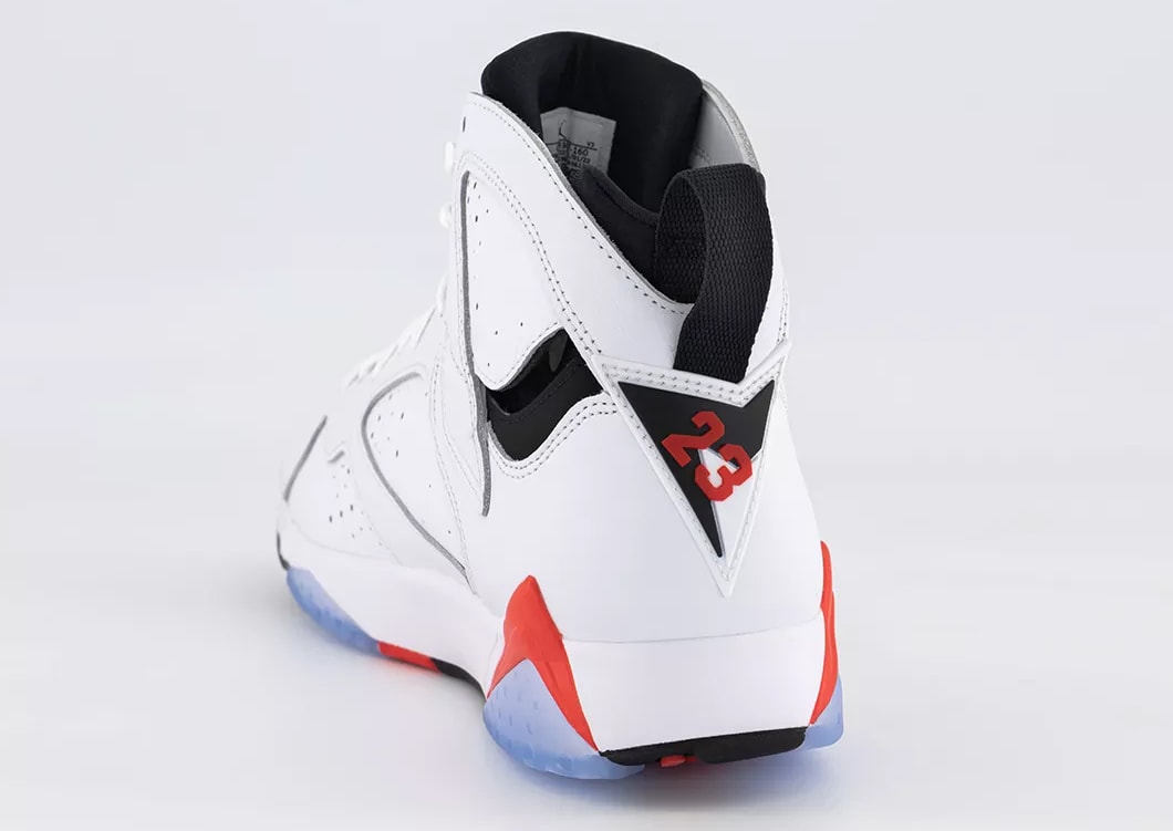 Air Jordan 7 VII White Infrared Release Date CU9307-160 Heel