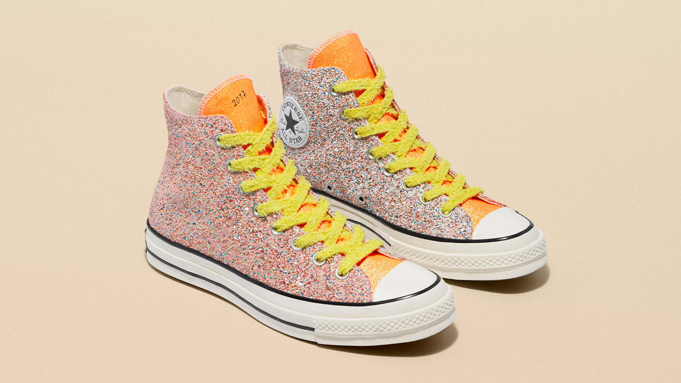 converse run star hike hi jw anderson glitter