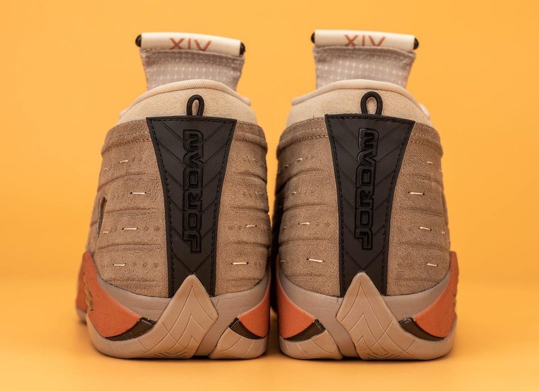 Clot x Air Jordan 14 Retro Low DC9857-200 Heel