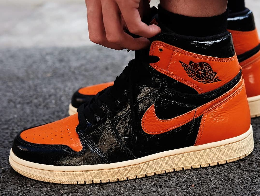 orange black and cream jordan 1