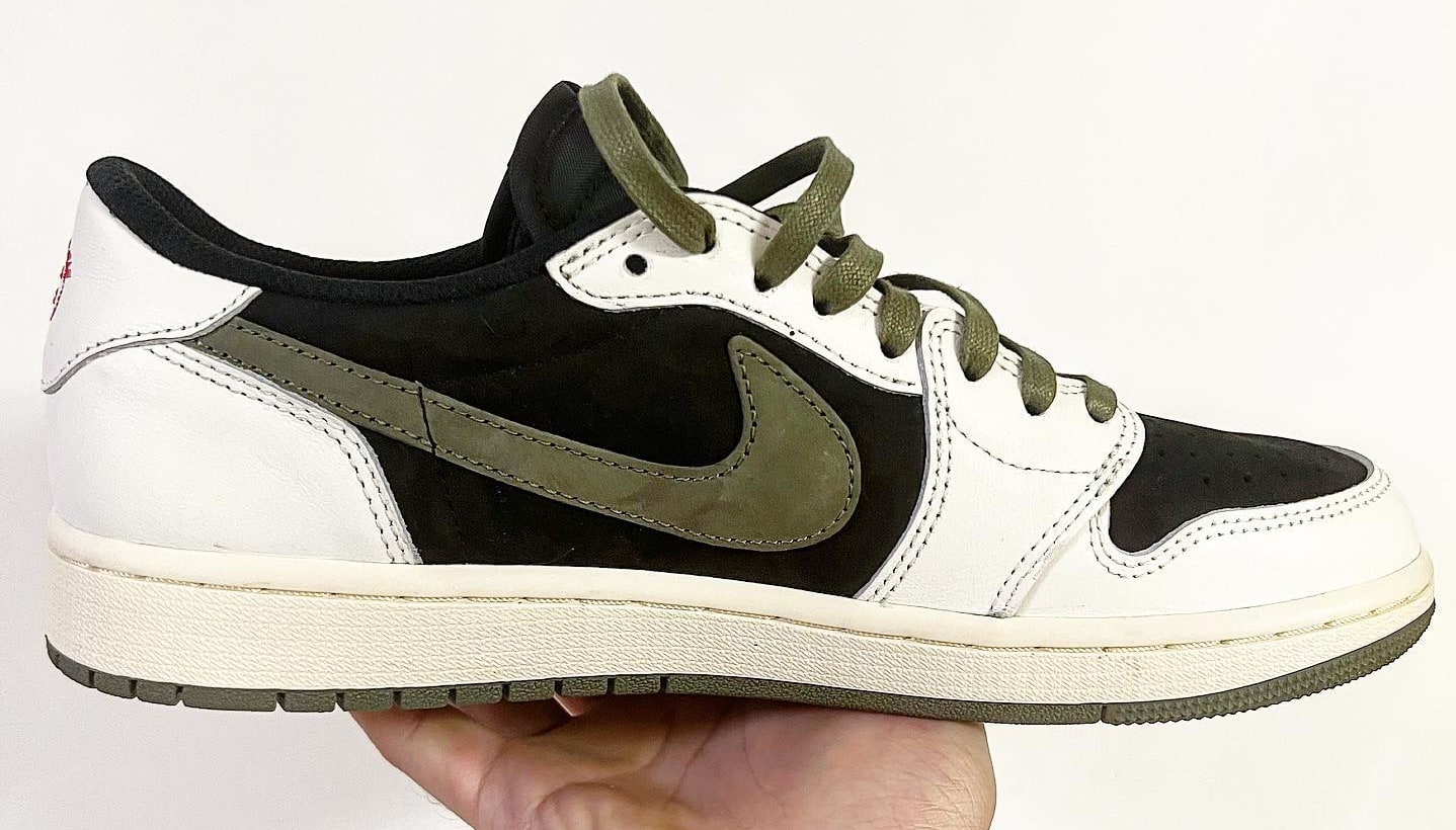 Travis Scott x Air Jordan 1 Low 'Olive' DZ4137 106 Medial