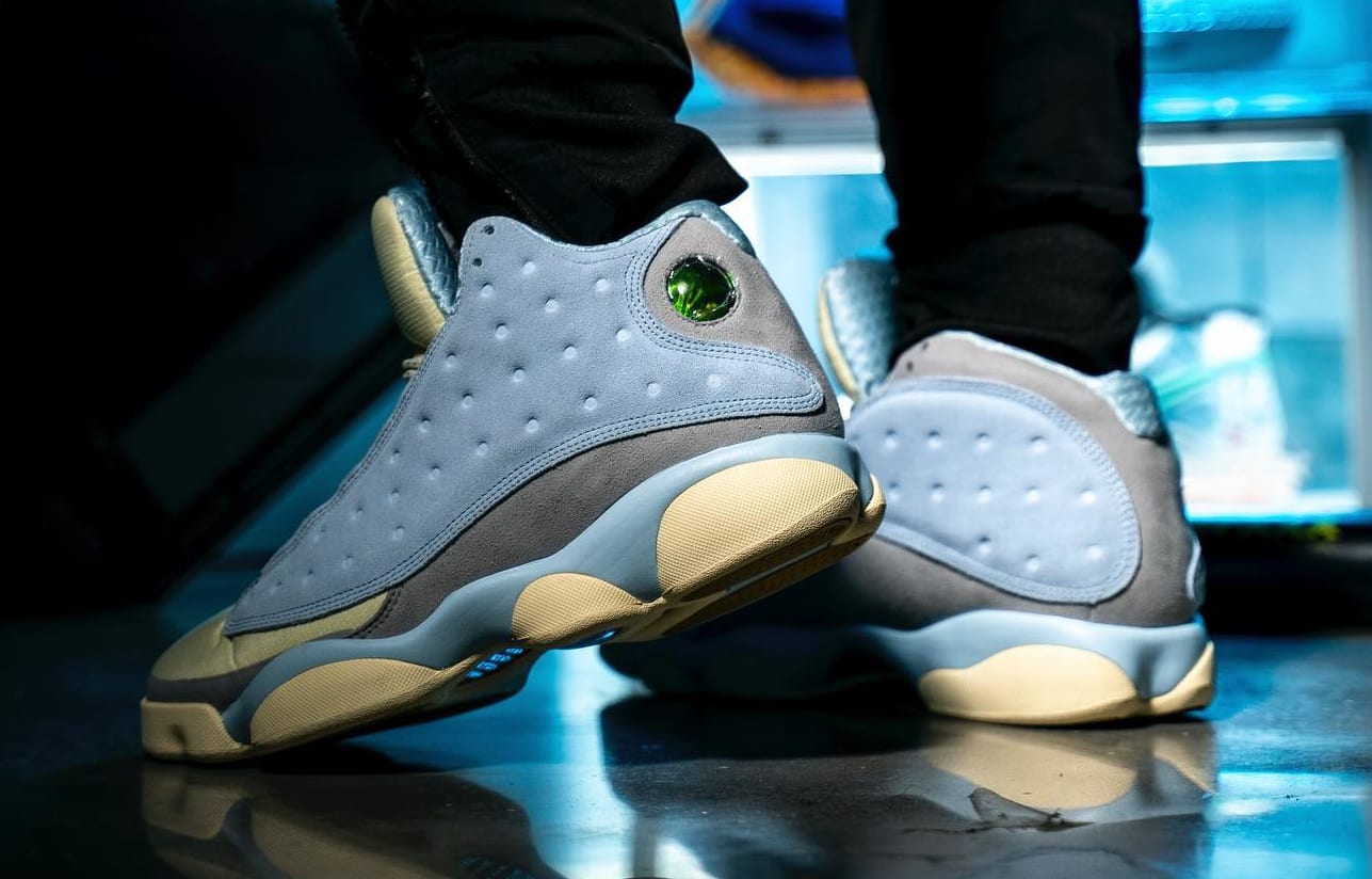 OnFeet Look at SoleFly's 'UNC' Air Jordan 13 Collab Unique material