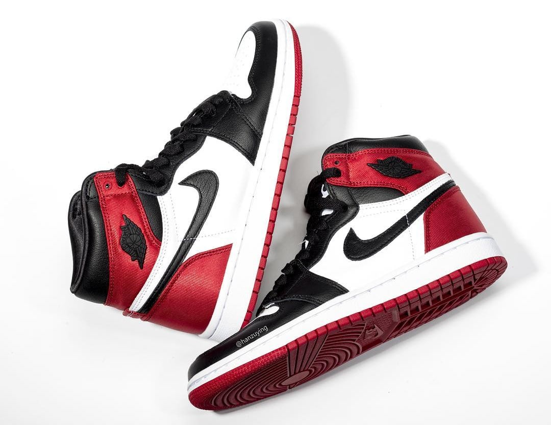 air jordan 1 bred toe satin