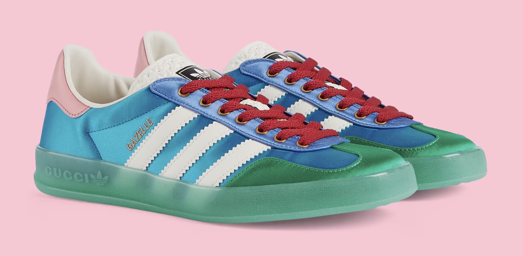 Gucci Adidas Gazelle Blue Green