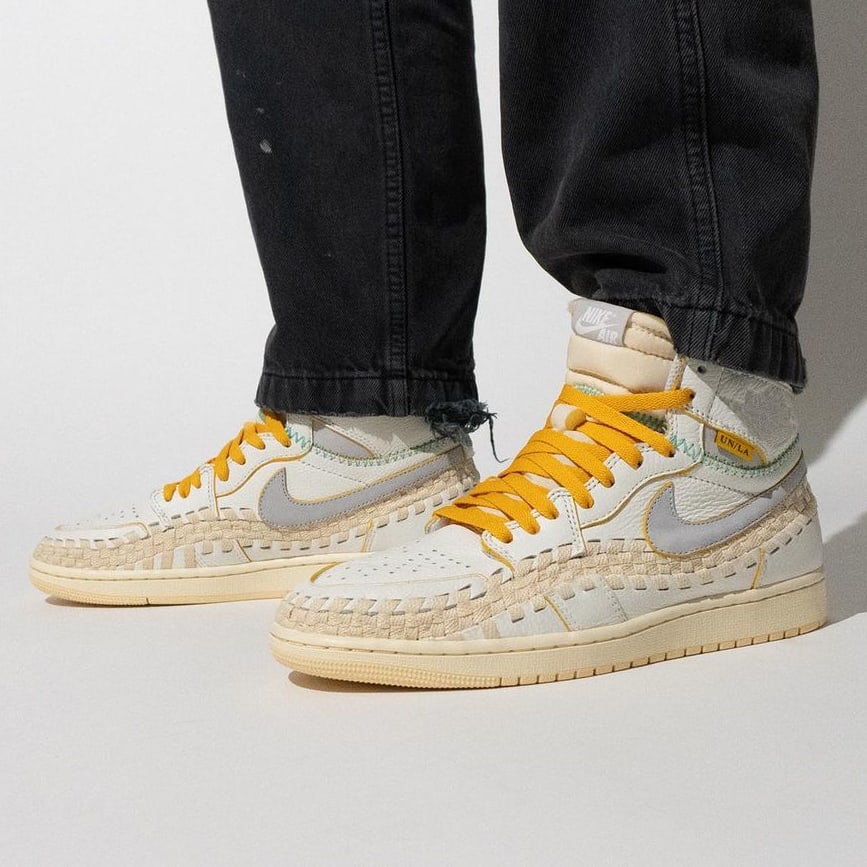 Union x Bephies Beauty Supply x Air Jordan 1 High Release Date FD2565-100 On-Foot Left