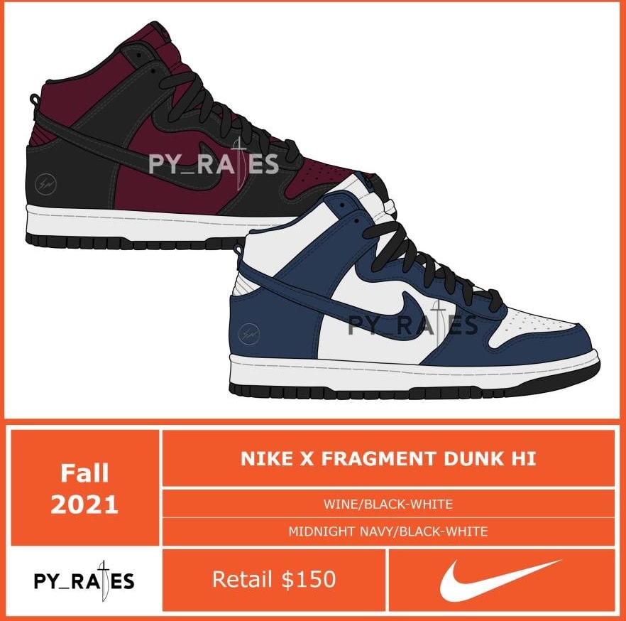 Fragment x Nike Dunk High Collab Release Date Leaks