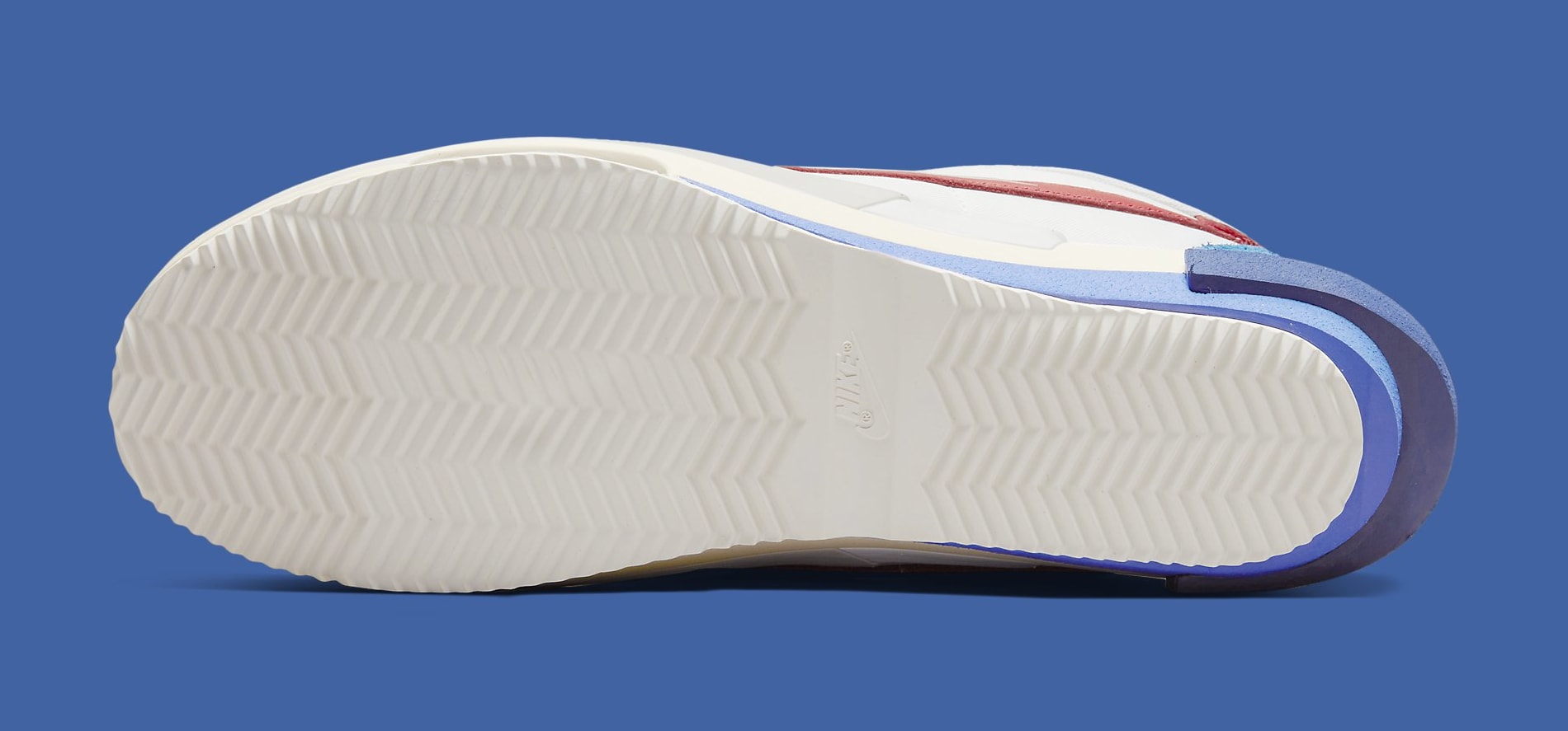 Sacai x Nike Cortez 'White/Varsity Royal' DQ0581 100 Outsole