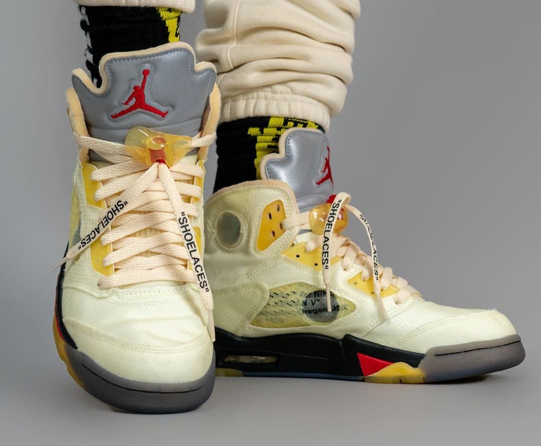 Off White X Air Jordan 5 Retro Sail Dh8565 100 Release Date Sole Collector
