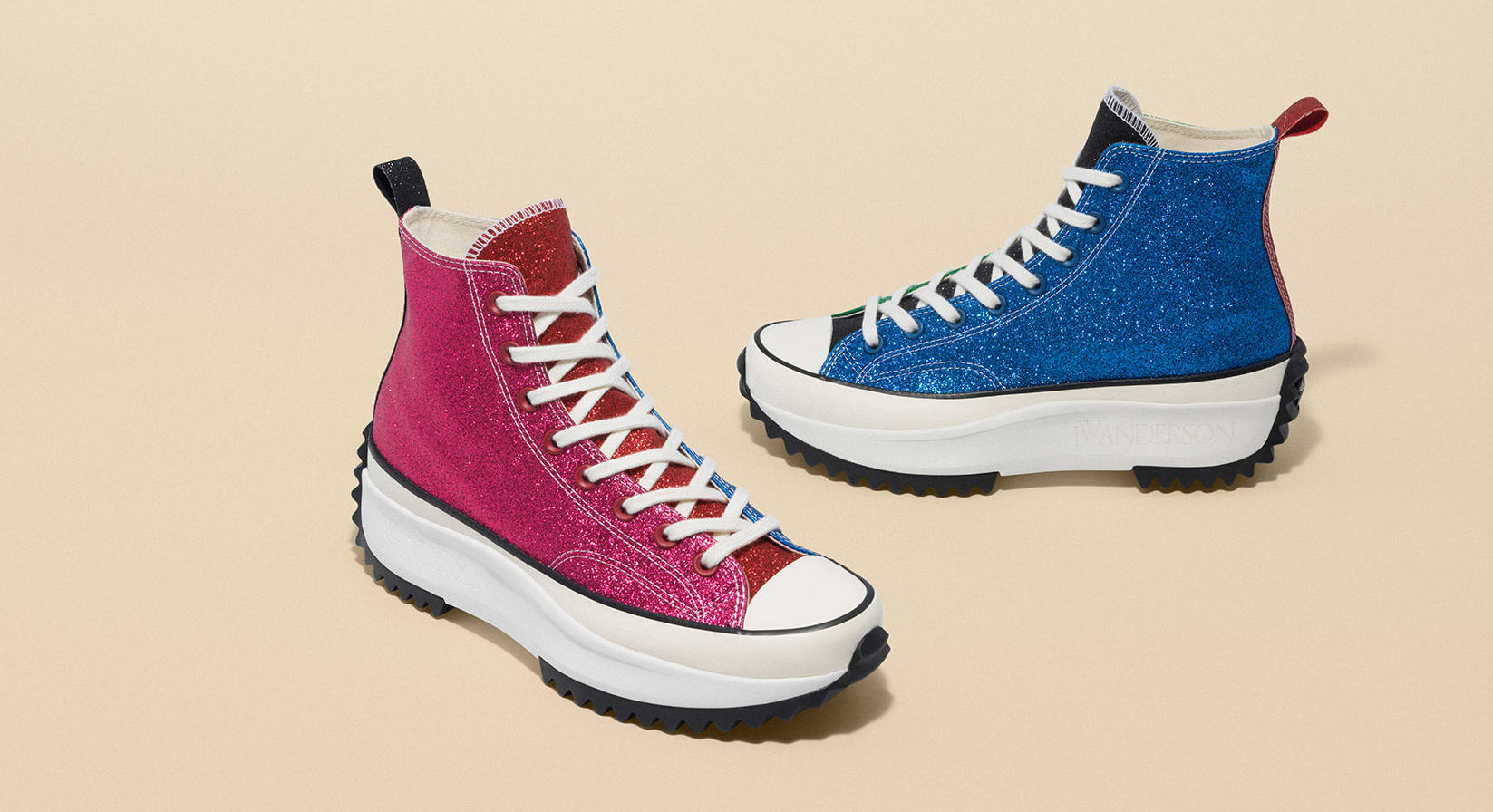 hot pink glitter converse