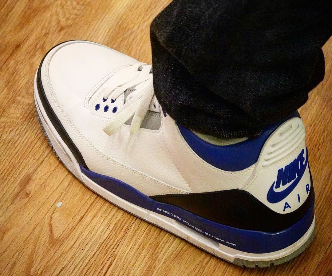 jordan 3 triple white on feet