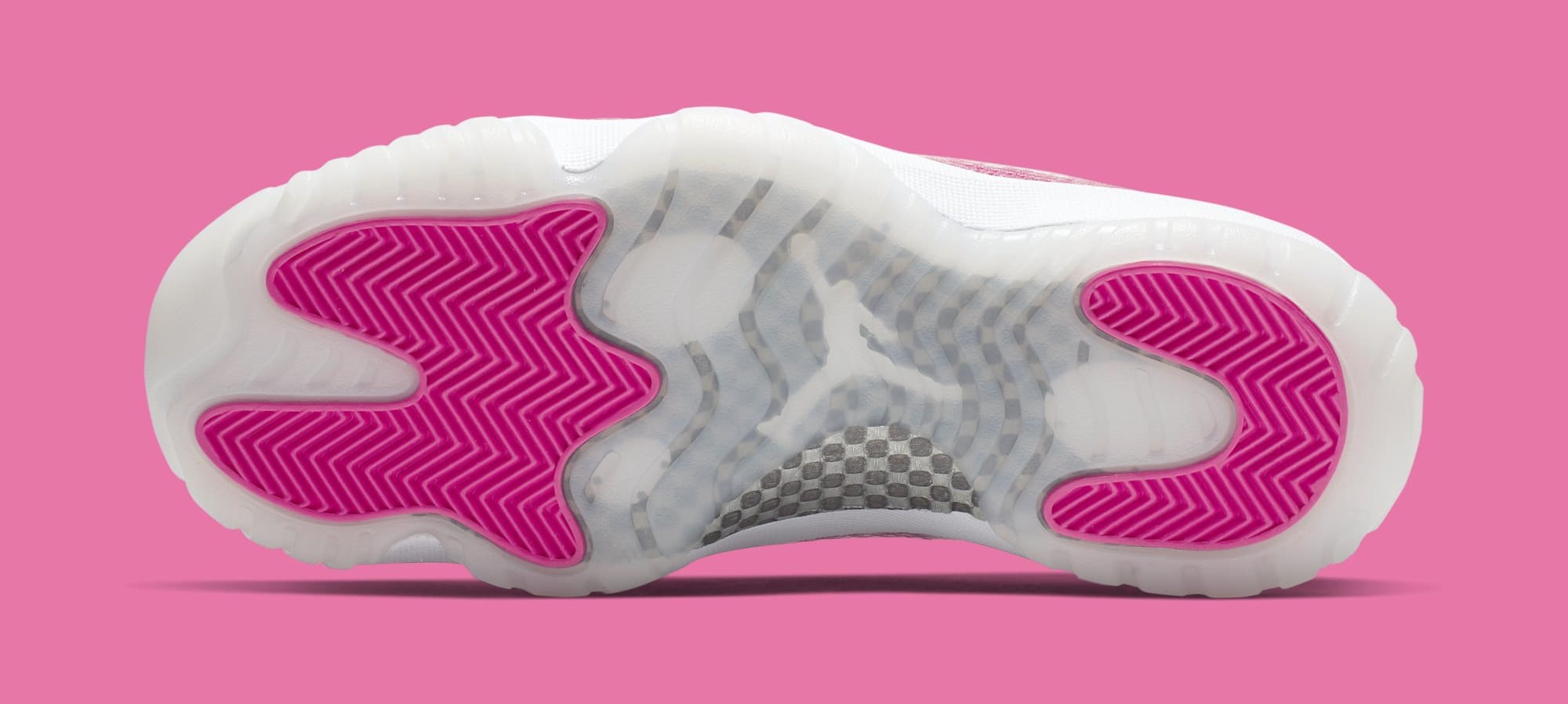 pink and white snakeskin 11s