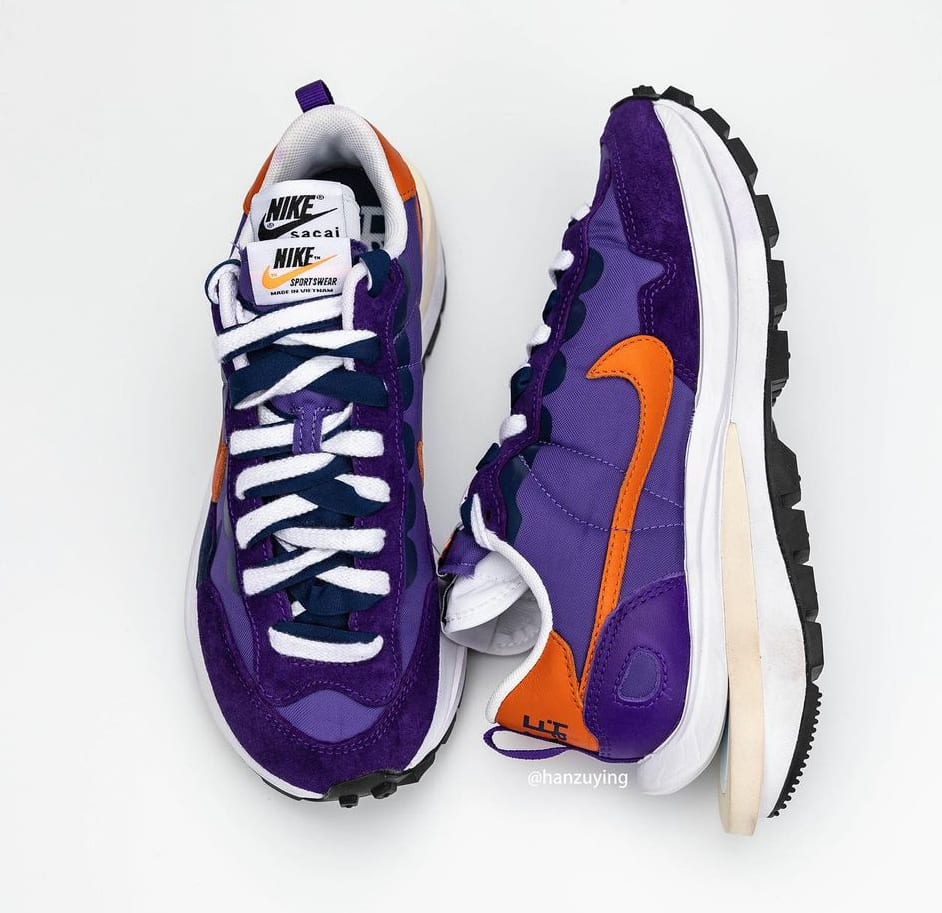 Sacai x Nike Vaporwaffle 'Dark Iris/Campfire Orange-White' Top