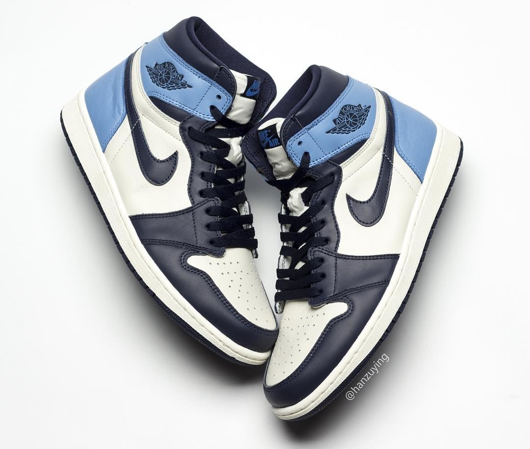 sail obsidian university blue jordan 1