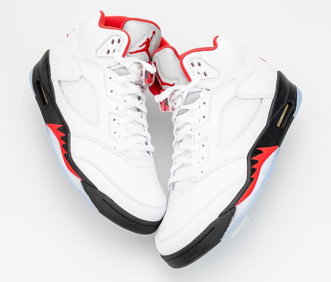 Air Jordan 5 'Fire Red/Silver Tongue' Retro 2020 DA1911-102 Release ...