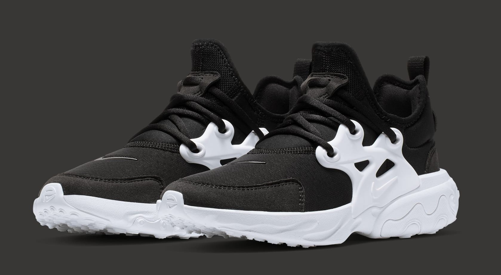 black and white react presto