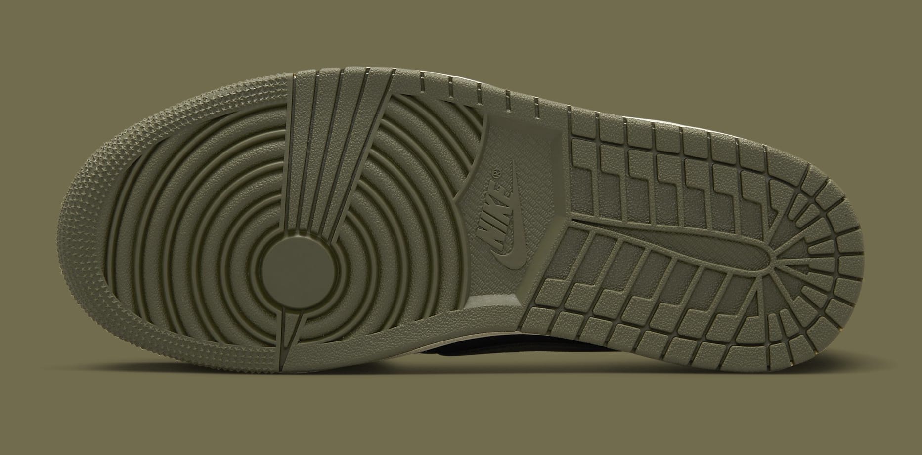 Travis Scott x Air Jordan 1 Low Women's 'Olive' DZ4137 106 Outsole