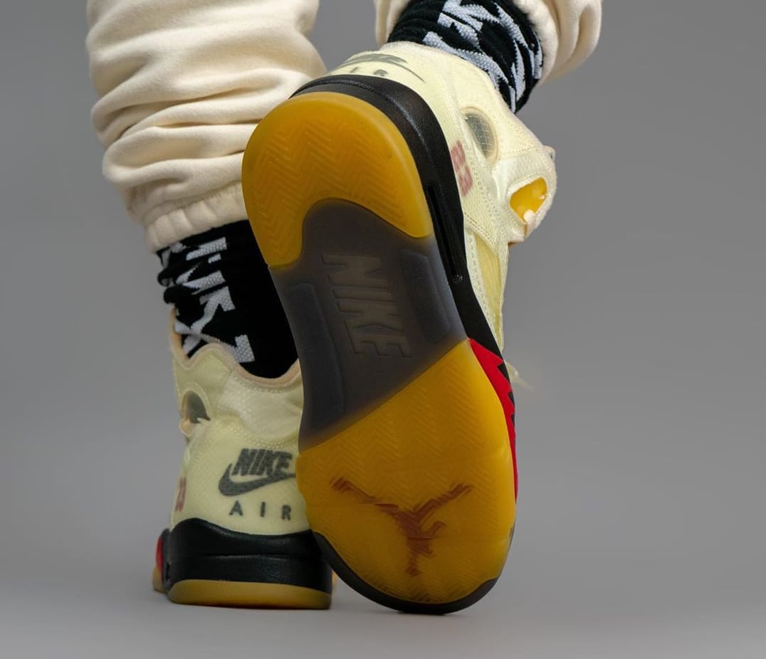 Off White X Air Jordan 5 Retro Sail Dh8565 100 Release Date Sole Collector