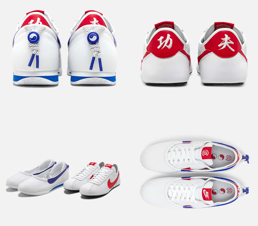 nike cortez red white blue womens