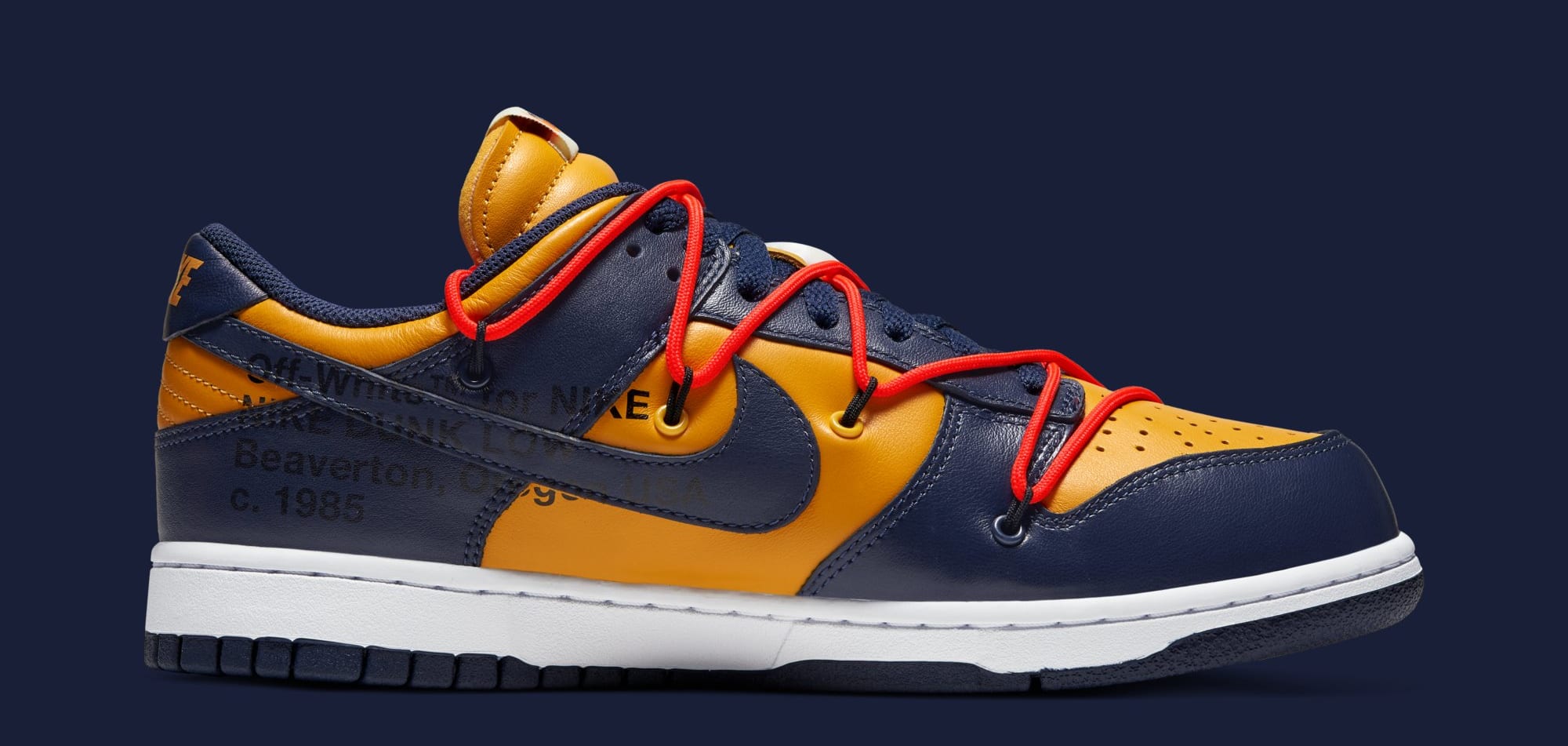 nike dunk off white michigan