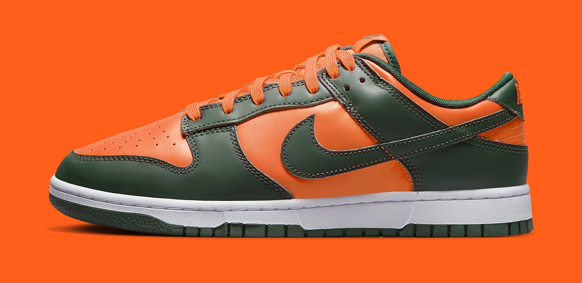 Nike Dunk Low 'Miami Hurricanes' DD1391 300 Lateral