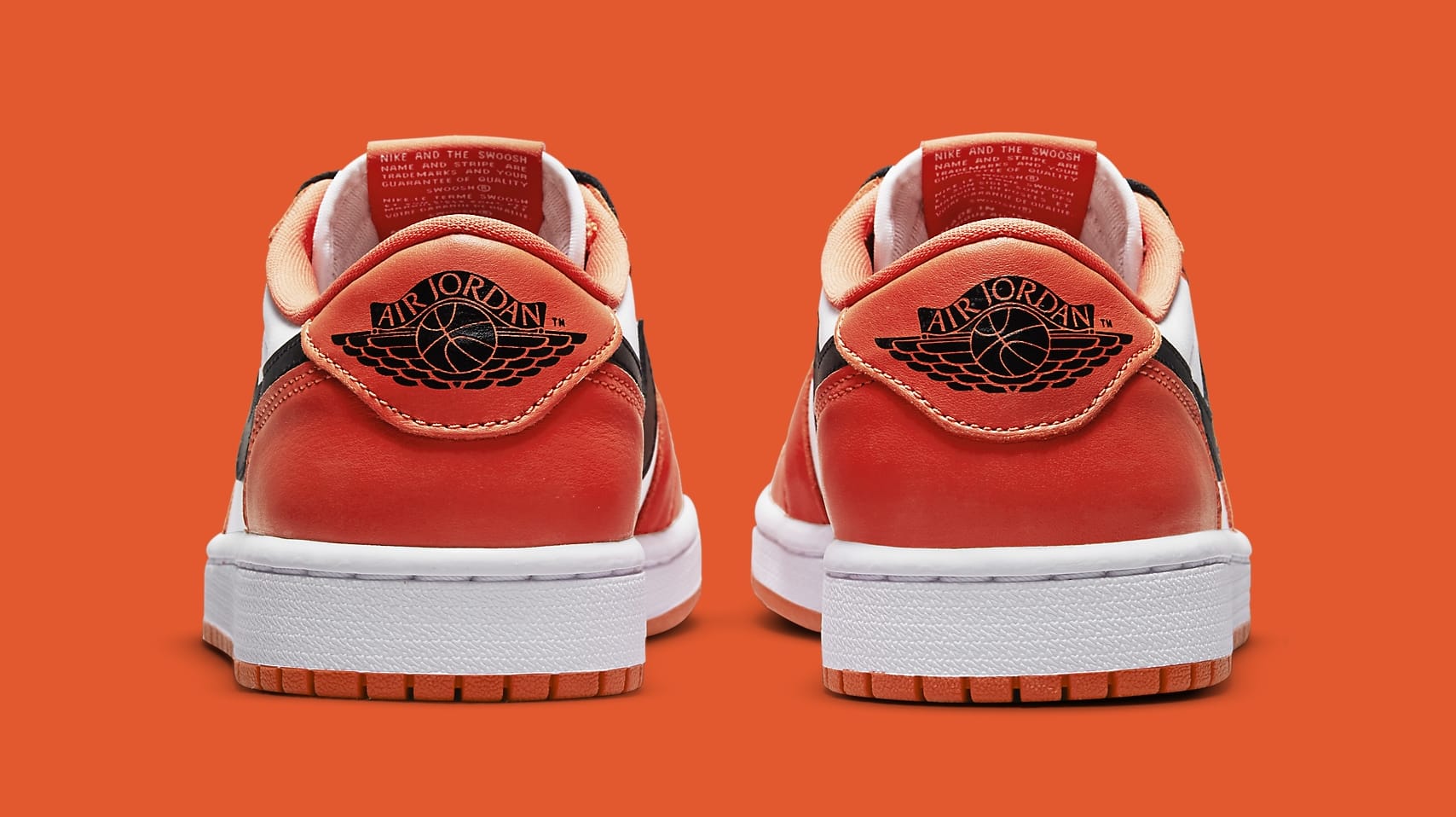 jordan 1 low orange and white